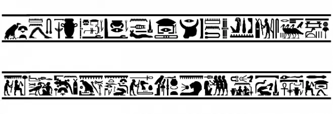 FontsVectorHIEROGLYPS Polices MAJUSCULES