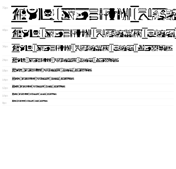 FontsVectorHIEROGLYPS Waterfall