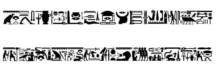 FontsVectorHIEROGLYPS Font LOWERCASE