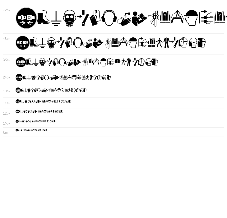 FontsVectorIso7010Mandatory Waterfall