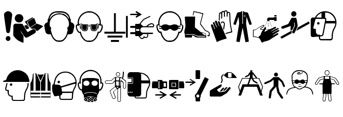 FontsVectorIso7010Mandatory Font LOWERCASE