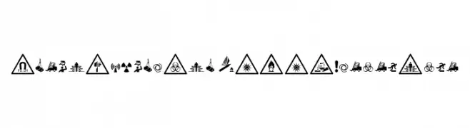 FontsVectorIso7010WarningSign  フリーフォントのダウンロード
