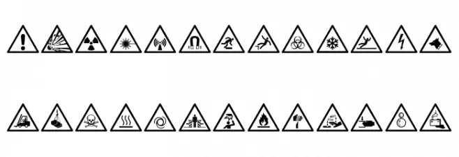 FontsVectorIso7010WarningSign 字体 大写