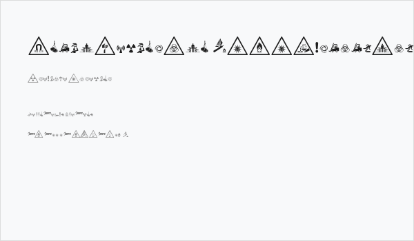 FontsVectorIso7010WarningSign Business Card