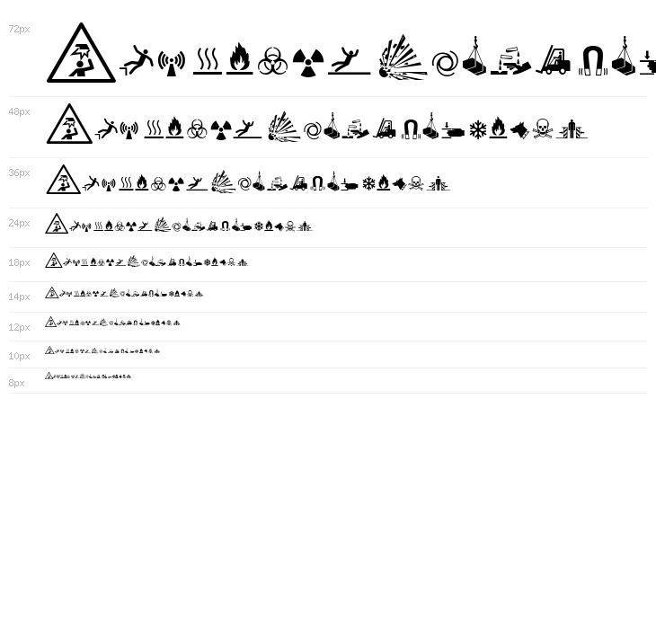 FontsVectorIso7010WarningSign Waterfall