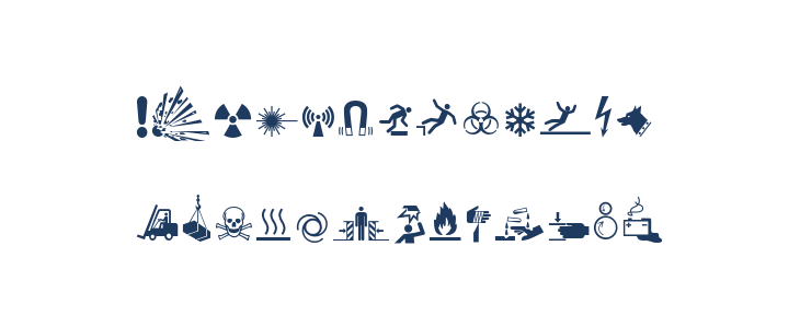 FontsVectorIso7010WarningSign Lowercase