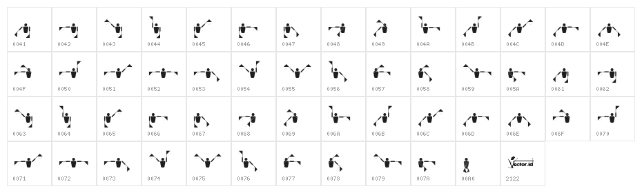 FontsVectorSemaphoreFlag Character Map