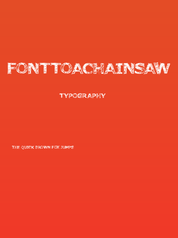 FonttoaChainsaw Poster