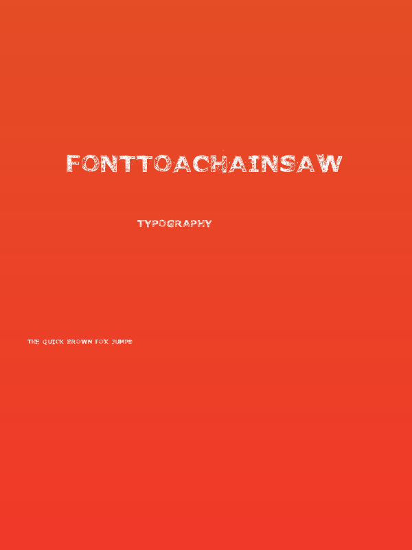 FonttoaChainsaw Poster