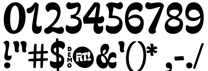 Fonty Demo Font OTHER CHARS