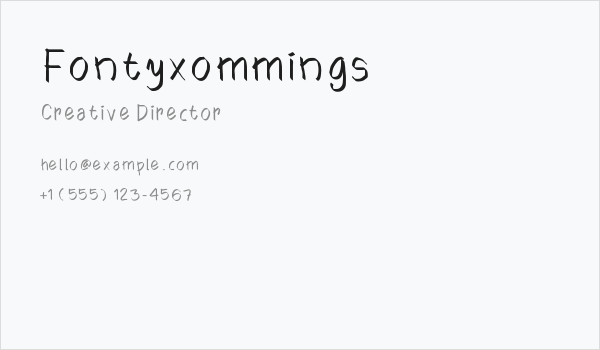 Fontyxommings Business Card