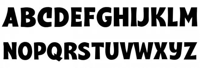 Fontzilla Comic Font Litere mari