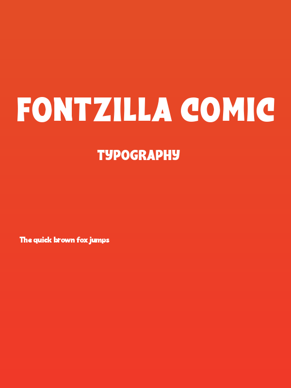 Fontzilla Comic Poster