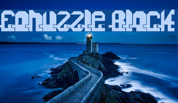 Fonuzzle Black Font examples