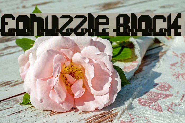 Fonuzzle Black Font examples