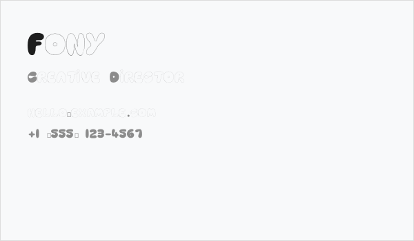 Fony Business Card