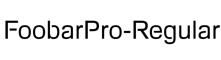 FoobarPro-Regular Caratteri