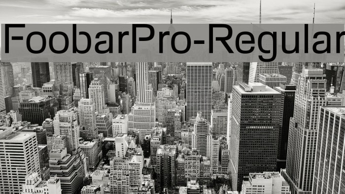 FoobarPro-Regular Caratteri examples