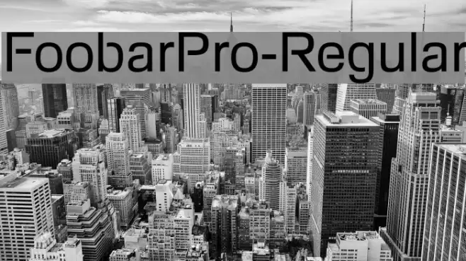 FoobarPro-Regular Font examples