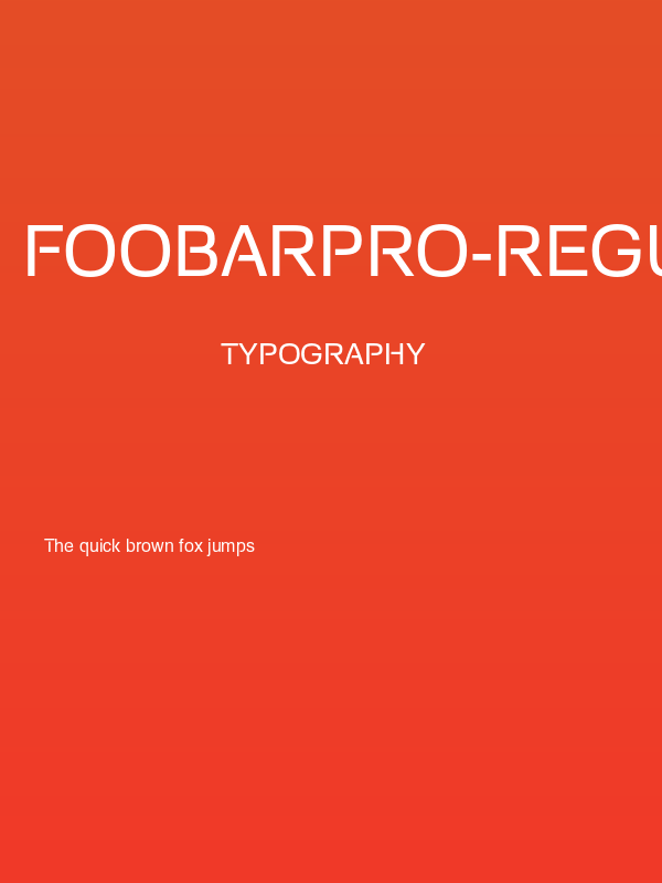 FoobarPro-Regular Poster