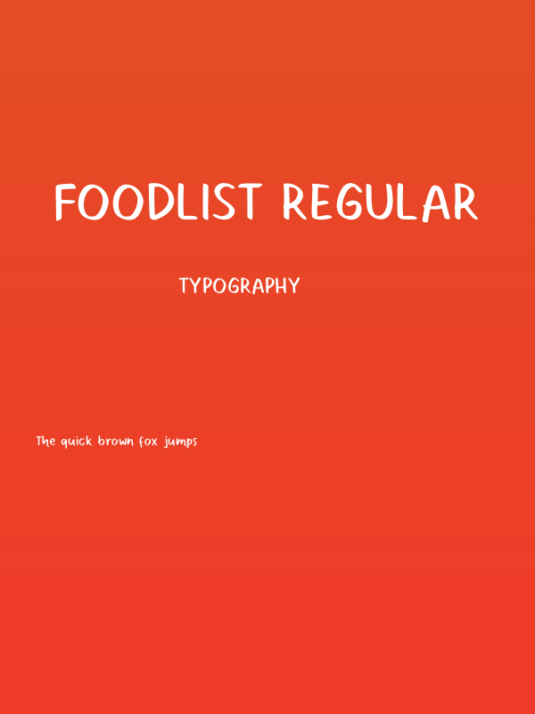 Foodlist Regular Poster
