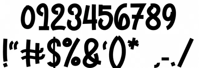 Foodpacker Font OTHER CHARS