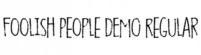 Foolish People DEMO Regular  تنزيل الخطوط