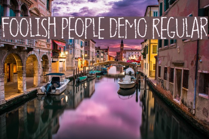 Foolish People DEMO Regular Font examples