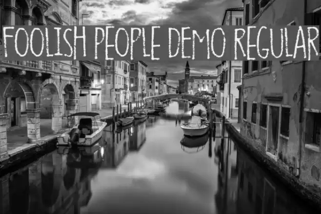 Foolish People DEMO Regular Font examples