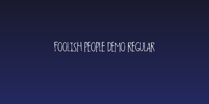 Foolish People DEMO Regular Social Header