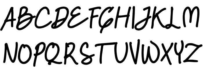 FoolishHand Font UPPERCASE