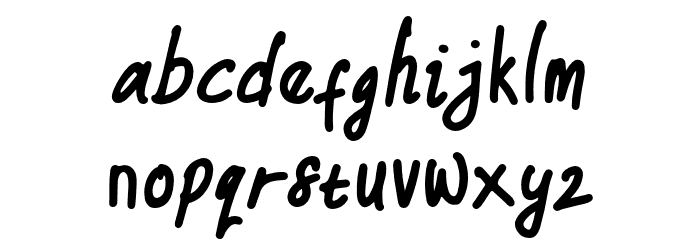 FoolishHand Font LOWERCASE
