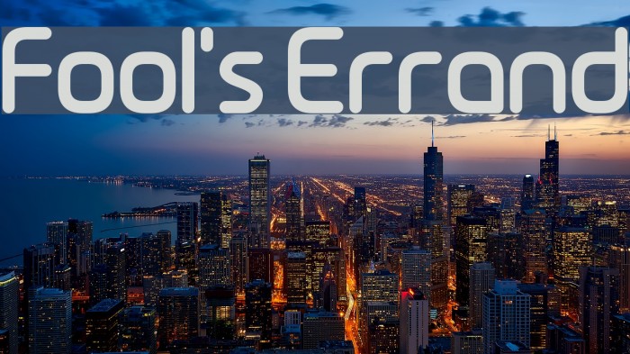 Fool's Errand Font examples