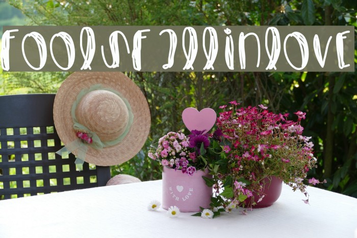 FoolsFallInLove Font examples