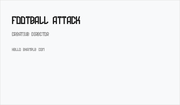 Football Attack Business Card