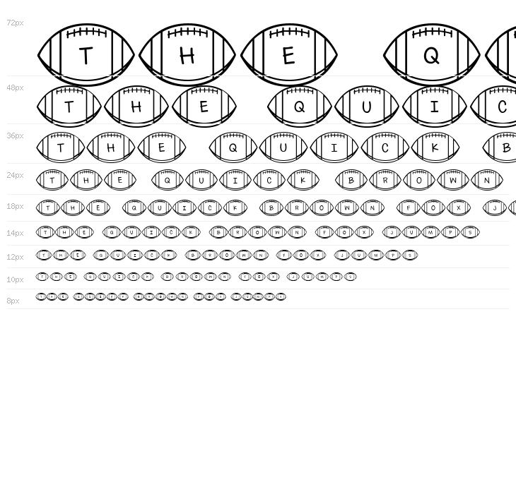 Footballs Regular Waterfall