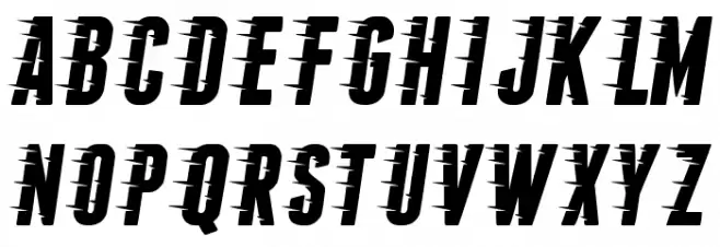 Fopi Rush 字体 大写
