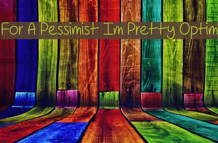 For A Pessimist Im Pretty Optim Example 3