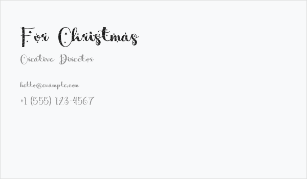 For Christmas Business Card