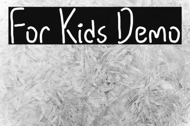 For Kids Demo Font examples