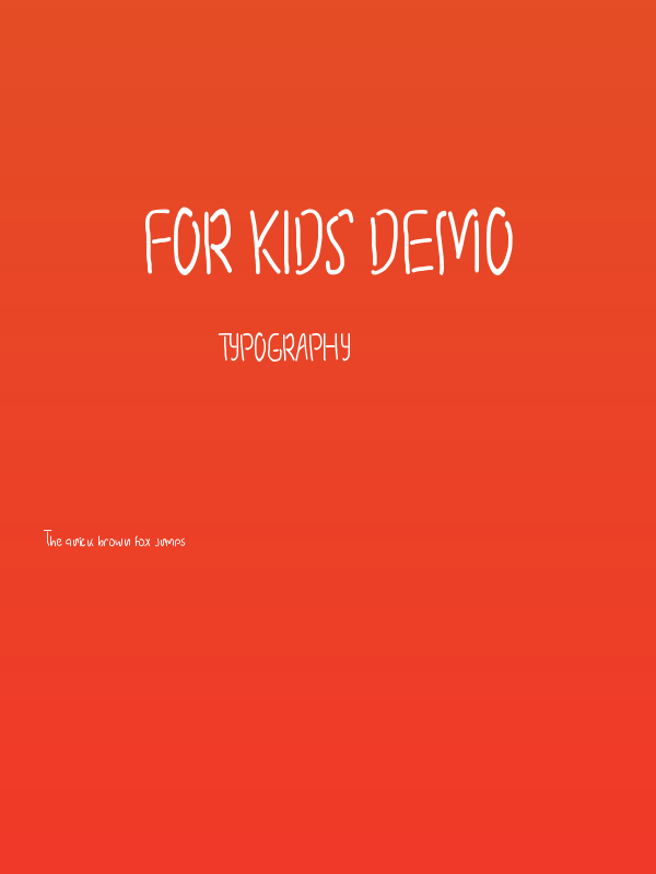 For Kids Demo Poster