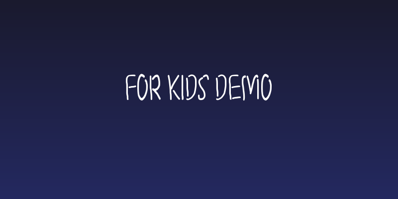 For Kids Demo Social Header