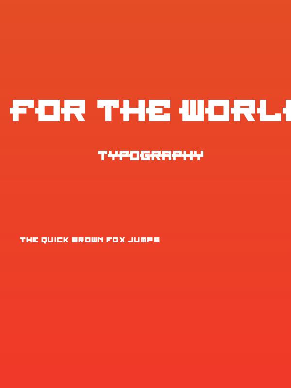 For The World Straight Poster