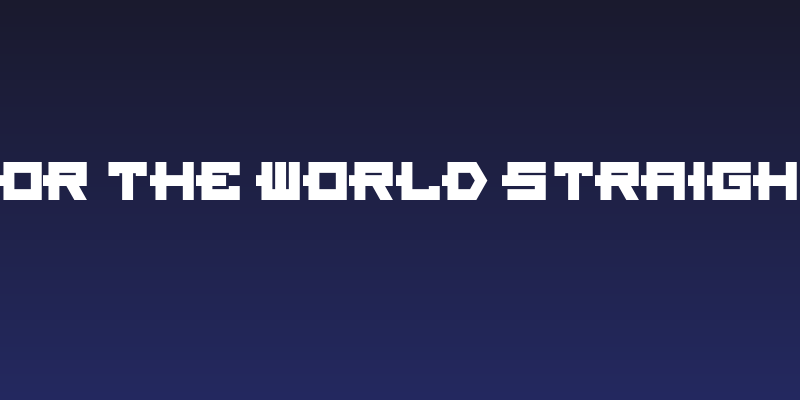 For The World Straight Social Header