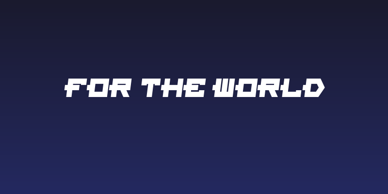 For The World Social Header