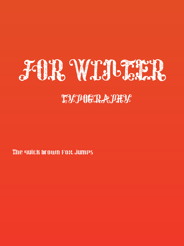 For Winter Poster