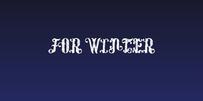 For Winter Social Header