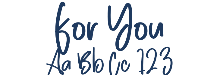 For You Font Preview