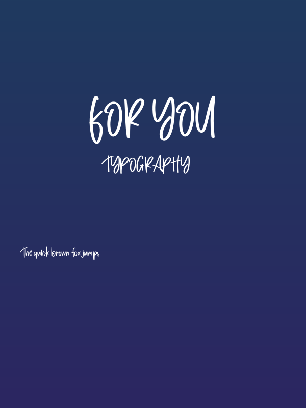 For You Poster