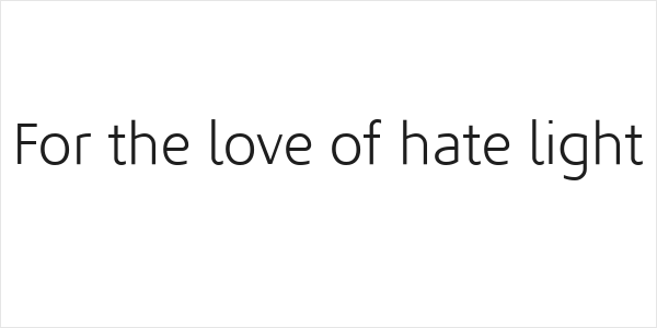 For the love of hate light Logo